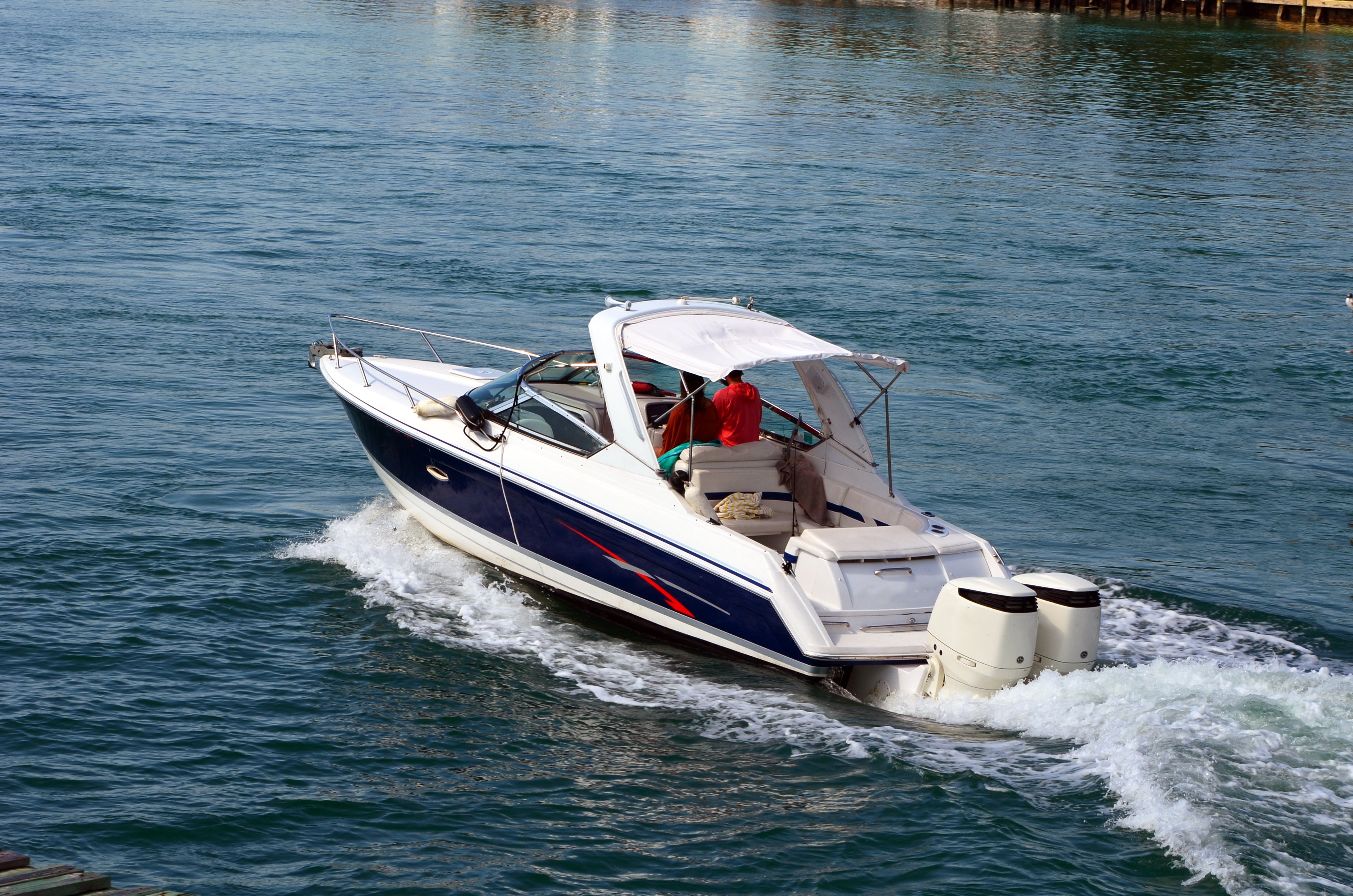 Boat on a lake.