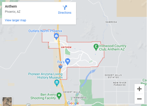 Anthem Google Map