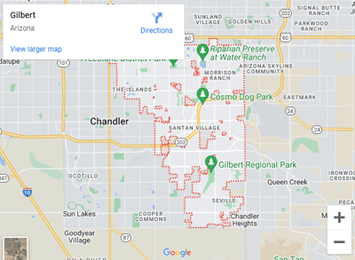 Gilbert Google Map