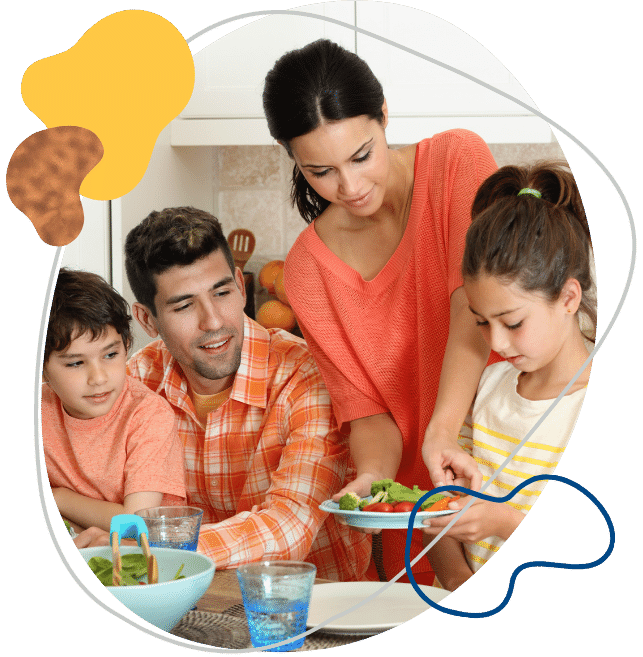 Family at dinner table discussing Certificate of Deposits 