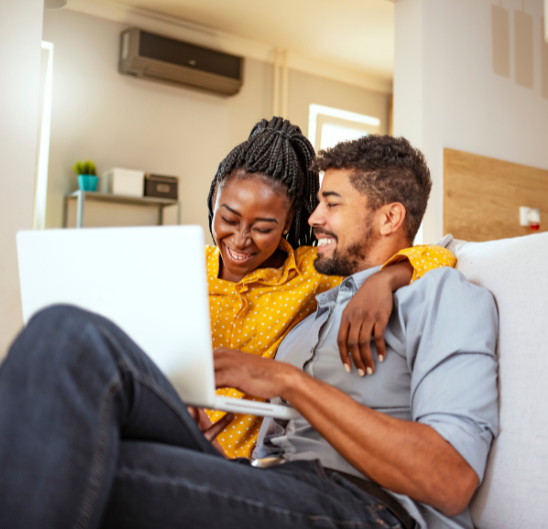 Couple looking at CashPlease