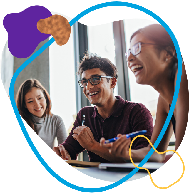 Group of people happy about their free checking account.