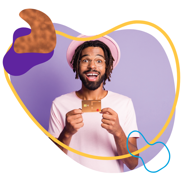 Man holding new debit card with purple background (643 x 657 px) (1)