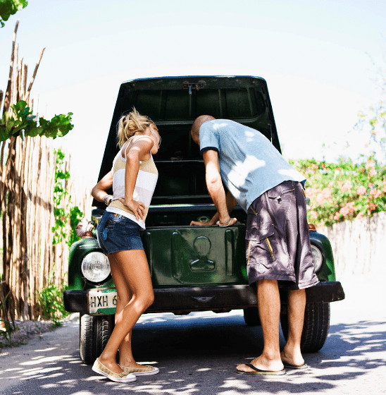 Repairing a broken car 