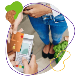 Woman Using A Copper State CU Debit Card