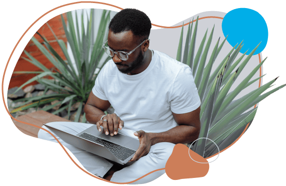 man on laptop sitting