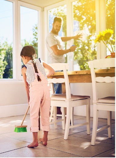 Budget Spring Clean Father Daughter