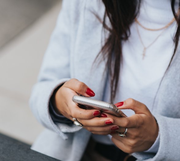 Woman Using Phone to Call