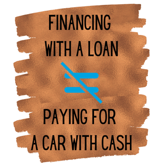 financing auto does not equal cash