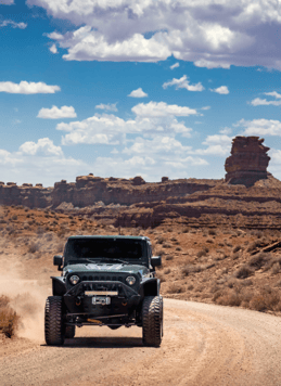 car driving in arizona desert
