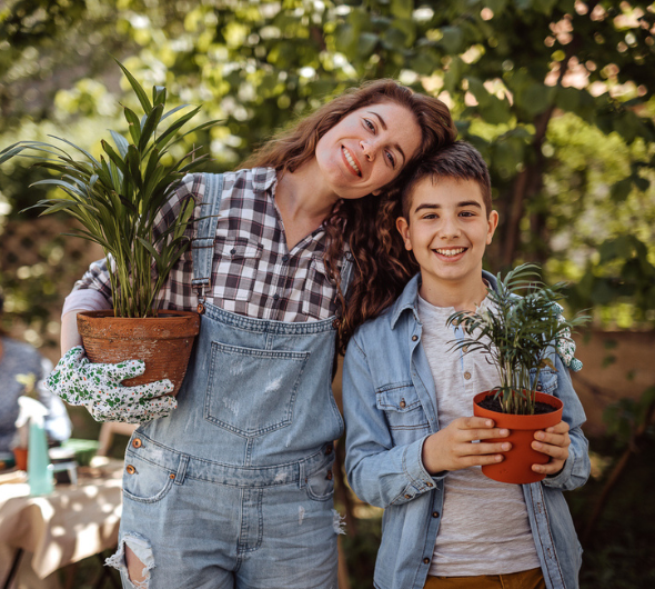 mom-and-son-gardening
